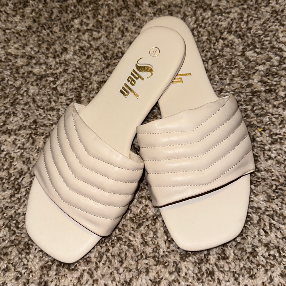 White sandals